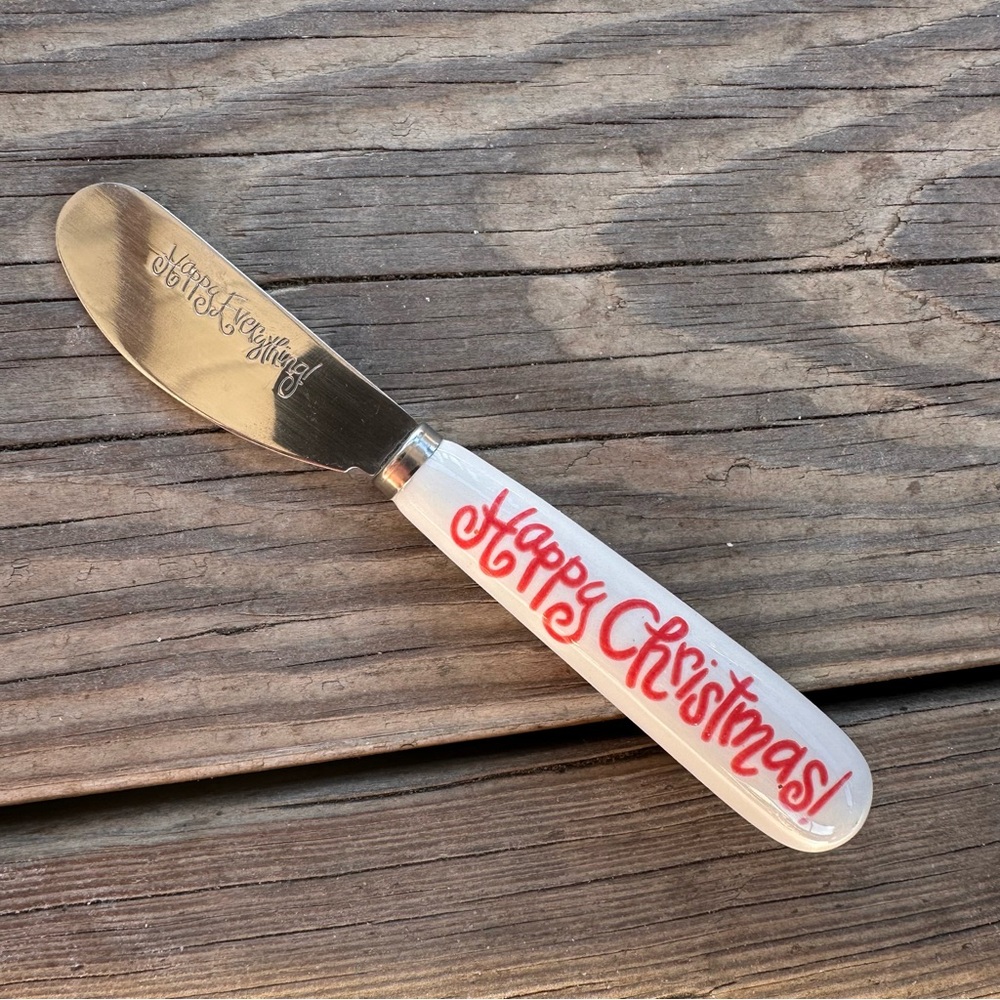 Coton Colors Happy Everything Christmas Knife Spreader Peppermint Holiday